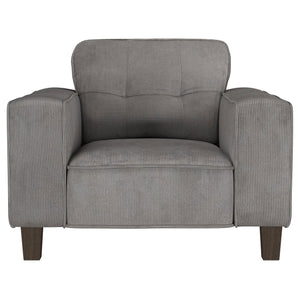 Deerhurst - Upholstered Tufted Track Arm Accent Chair - Charcoal