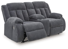 Load image into Gallery viewer, Observation - Steel - Double Reclining Power Loveseat With Console