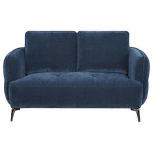 Load image into Gallery viewer, Lively - Chenille Upholstered Modern Track Arm Loveseat - Blue