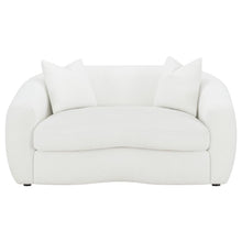 Load image into Gallery viewer, Isabella - Faux Sheepskin Upholstered Loveseat Natural - Ivory