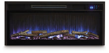 Load image into Gallery viewer, Entertainment Accessories - Black - Fireplace Insert With Faux Birch Log Set
