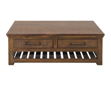 Load image into Gallery viewer, Walnut - 4 Drawer Cocktail Table - Walnut Brown