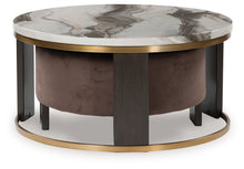 Load image into Gallery viewer, Jazmore - Brown / Brass Finish - Nesting Cocktail Tables (Set of 2)