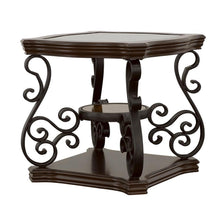 Load image into Gallery viewer, Laney - 1-Shelf Glass Top Rectangular End Table - Deep Merlot