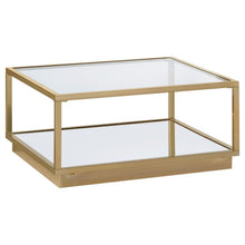Load image into Gallery viewer, Renee - 2 Piece Square Coffee Table Set - Rose Brass