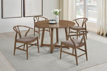 Load image into Gallery viewer, Dinah - 5 Piece Round Solid Wood Dining Set - Walnut