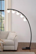 Load image into Gallery viewer, Cody - Spherical 5-Light Arc Metal Floor Lamp - Black