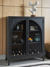 Load image into Gallery viewer, Armenleigh - Black / Brown - Bar Cabinet