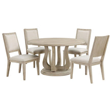 Load image into Gallery viewer, Trofello - 5 Piece Round Dining Table Set - White Washed