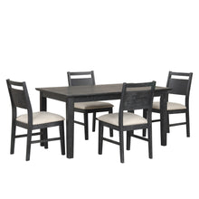 Load image into Gallery viewer, Sable Crest - 5 Piece Set (Rectangle Dining Table &amp; 4 Chairs) - Black