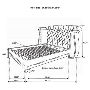 Barzini - Upholstered Wingback Bed