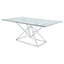 Load image into Gallery viewer, Beaufort - Rectangular Glass Top Dining Table - Chrome