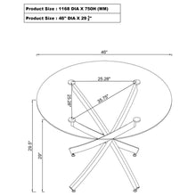Load image into Gallery viewer, Beckham - Round Glass Top Dining Table