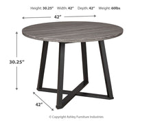 Load image into Gallery viewer, Centiar - Black / Gray - Round Dining Room Table