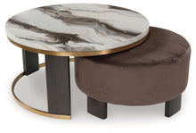 Load image into Gallery viewer, Jazmore - Brown / Brass Finish - Nesting Cocktail Tables (Set of 2)