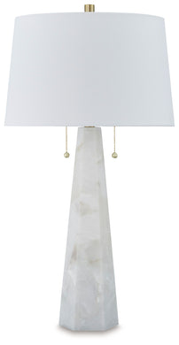 Laurellen - White - Alabaster Table Lamp