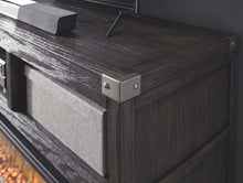 Load image into Gallery viewer, Todoe - Gray - 2 Pc. - 65&quot; TV Stand with Wide Fireplace Insert
