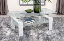 Load image into Gallery viewer, Dyer - 1-Shelf Rectangular Glass Top Table