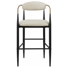 Load image into Gallery viewer, Tina - Metal Pub Height Bar Stool With Upholstered Back And Seat (Set of 2)