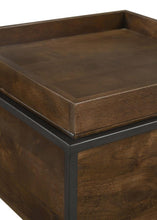 Load image into Gallery viewer, Ondrej - Square Accent Side Table Removable Tray - Dark Brown