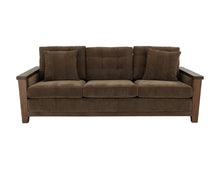 Load image into Gallery viewer, Walnut - Upholstered Sofa - Deep Forest Brown