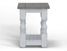 Load image into Gallery viewer, Stone - Chairside Table - Antiqued Ivory / Weathered Gray