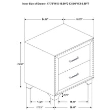 Load image into Gallery viewer, Melody - Upholstered 2-Drawer Nightstand