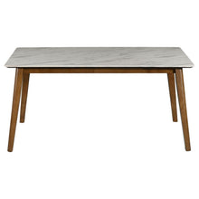 Load image into Gallery viewer, Everett - Rectangular Faux Marble Dining Table - White