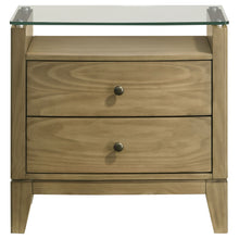 Load image into Gallery viewer, Granada - 2-Drawer Glass Top Nightstand - Natural Pine