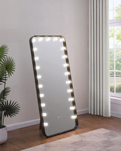 Load image into Gallery viewer, Canton - LED Standing Mirror With Speakers - Black