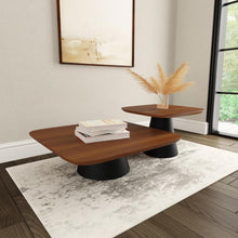 Load image into Gallery viewer, Eason - 2 Piece Coffee Table Set - Walnut And Black