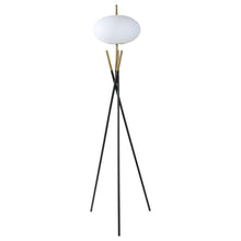 Load image into Gallery viewer, Layton - White Orb Shade Tripod Floor Lamp - Black