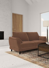 Load image into Gallery viewer, Selma - Velvet Upholstered Crescent Arm Loveseat - Rust