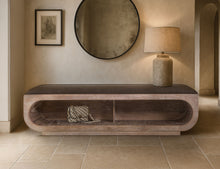 Load image into Gallery viewer, White Balam - Wooden Bench With Cushioned Seat - Ivory White