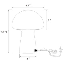 Load image into Gallery viewer, Kanaby - Mushroom Shaped Glass Bedside Table Lamp - White