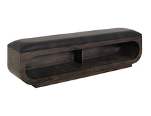 Load image into Gallery viewer, Black Balam - Wooden Bench With Cushioned Seat - Oil Black