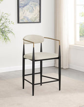 Load image into Gallery viewer, Tina - Metal Counter Height Bar Stool With Upholstered Back And Seat (Set of 2)