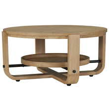 Load image into Gallery viewer, Escape - Cocktail Table Round With Shelf - Glazed Natural Oak