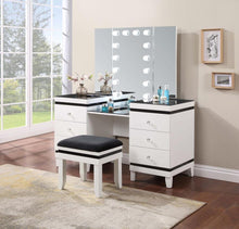 Load image into Gallery viewer, Talei - 6-Drawer Vanity Set With Lighting - Black And White