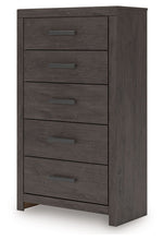 Load image into Gallery viewer, Prendonea - Charcoal - Five Drawer Chest