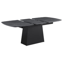 Load image into Gallery viewer, Potero - Faux Marble Extension Leaf Dining Table - Black