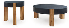 Load image into Gallery viewer, Breenmore - Black / Natural - Occasional Table Set (Set of 2)