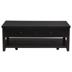 Concord - 2-Drawer Rectangular Coffee Table - Distressed Java