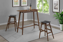 Load image into Gallery viewer, Finnick - 3 Piece Rectangular Pub Height Bar Table Set - Walnut