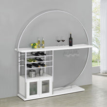 Load image into Gallery viewer, Risley - 2-Door Circular LED Home Bar With Wine Storage