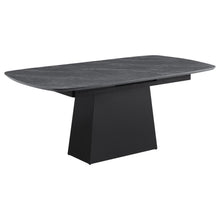 Load image into Gallery viewer, Potero - Faux Marble Extension Leaf Dining Table - Black