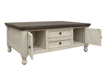 Load image into Gallery viewer, Stone - Cocktail Table With 4 Drawers - Antiqued Ivory / Weathered Gray