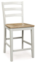 Load image into Gallery viewer, Purlaney - Antique White / Natural - Barstool (Set of 2)
