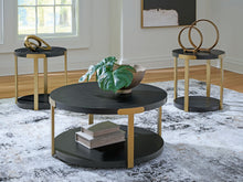 Load image into Gallery viewer, Shylore - Black / Brass Finish - Occasional Table Set (Set of 3)