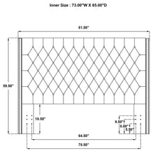 Load image into Gallery viewer, Bancroft - Upholstered California King Wingback Headboard - Gray